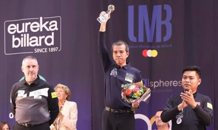 Chien takes world three-cushion billiards trophy