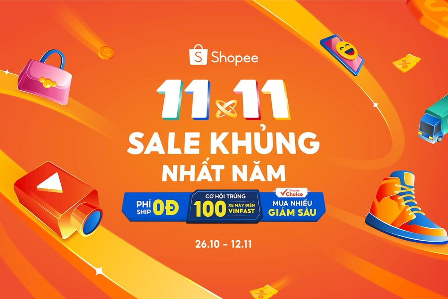 Siêu sự kiện mua sắm Shopee 11/11 sắp diễn ra