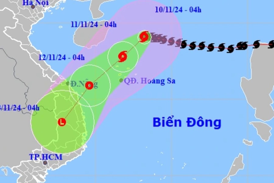 Vì sao bão Yinxing bị "bẻ gập" hướng đi, tiến vào vùng biển miền Trung?