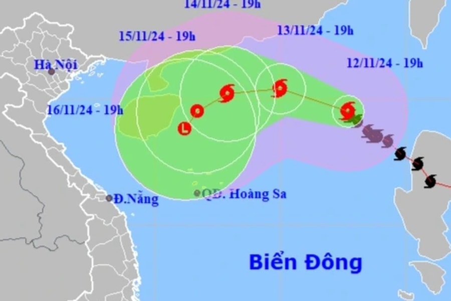 Bão Toraji mạnh cấp 10, giật cấp 12 trên Biển Đông