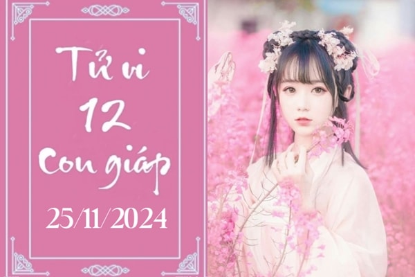 Tử vi 12 con giáp hôm nay ngày 25/11/2024: Tý nóng vội, Thân may mắn